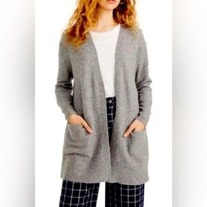 Madewell Women's Alpaca Wool Heather Gray Open Cardigan NWT